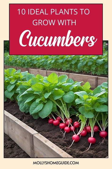 Discover the ultimate guide to companion planting cucumbers with these top 5 best companion plants for cucumbers. Planting cucumbers alongside companions like marigolds, radishes, and dill can provide benefits such as pest control, enhanced growth, and improved flavor. Experiment with cucumber companion planting to create a thriving and harmonious garden ecosystem. Learn more about what to plant with cucumbers and how different plants can complement each other's growth. Companion Planting Cucumbers, What To Plant With Cucumbers, Cucumber Companion Planting, Companion Plants For Cucumbers, Planting Cucumbers, Cucumber Companion Plants, Garden Ecosystem, Zucchini Growing, Pioneer Living