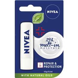 Having super soft lips has never been so easy! Keep your lips beautifully hydrated and protected all day long with Nivea Repair & Protection Lip Balm with Spf15. The formula, with naturally derived oils, intensively cares and protects your lips, leaving them moisturised for 24 hours. Care for your lips with Nivea Repair & Protection Lip Balm Spf15! Keep them beautifully smooth all day and protect them from drying out. The unique formula, with naturally derived oils has a pleasantly smooth textur Nivea Lip Balm, Spf Lip Balm, Cracked Lips, Healthy Skin Tips, Moisturizing Lip Balm, Eye Concealer, Soft Lips, Dry Lips, Spf 15