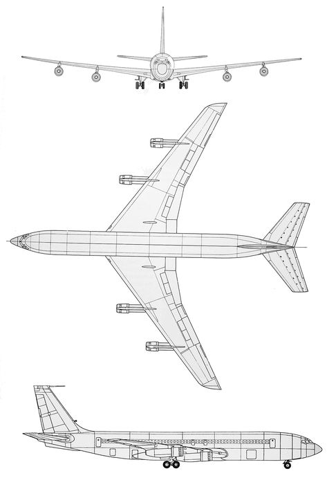 Boeing C-137 Stratoliner Blueprint - Download free blueprint for 3D modeling Airplane Blueprints, Airplane Outline, Plane Blueprint, Aircraft Blueprint, Blueprint For 3d Modeling, Airplane Vector, Aircraft Propeller, Wooden Airplane, Airplane Crafts