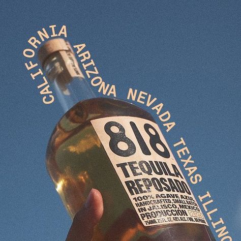 818 Tequila | Eight Reserve by 818 on Instagram: "CA, AZ, NV, TX, IL..." 818 Tequila Branding, 818 Tequila Poster, Alcohol Graphic Design, Tequila Advertising, Alcohol Campaign, Tequila Branding, Tequila Design, Michelada Mix, 818 Tequila