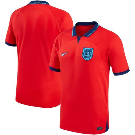 Get your young one needs to be ready to cheer the England National Team on to glory with this 2022/23 Away Breathe Stadium Replica Blank Jersey to their game day wardrobe. This Nike jersey features Dri-FIT technology that is sure to keep them dry and comfortable for all 90 minutes of the match. Its replica design and England National Team graphics will have them feeling like their favorite player when the team takes the pitch on matchday. World Cup Shirts, England National Team, England National, Nike Jersey, Nike Red, Boys Nike, Custom Jerseys, Big Boys, Favorite Team