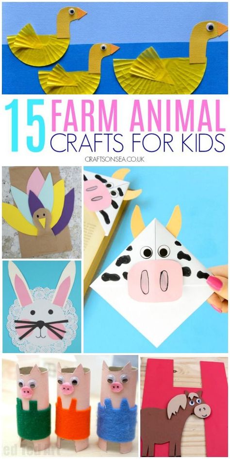 farm animal crafts for kids easy #preschool #kindergarten #eyfs #kidscraft Farm Animal Art Projects, Animal Crafts Kids, Farm Animal Crafts For Kids, Art Projects For Toddlers, Projects For Toddlers, Toddlers Crafts, Animal Crafts Preschool, Farm Animals Preschool, Farm Animal Art