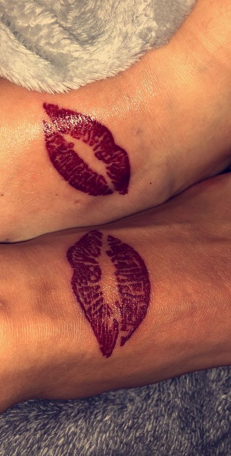 Lip Tattoo Ideas Kisses, Lips Tattoo Ideas Kisses, Kiss Lip Tattoos, Tongue Tattoo, Red Lipstick Kisses, Tongue Piercings, Lips Tattoo, Kiss Tattoos, Bum Tattoo