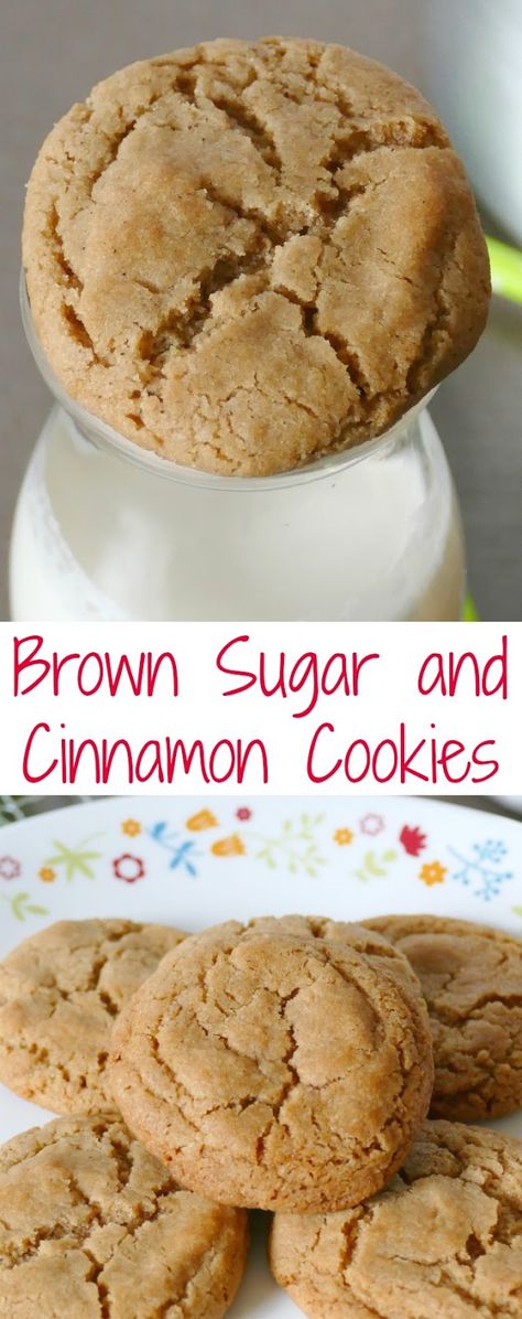 Brown Sugar and Cinnamon Cookies Flour Sugar Eggs Recipes Baking, Cookies With Bread Flour, Cinnamon Brown Sugar Cookies, Brown Sugar Cinnamon Cookies, Sugar Cinnamon Cookies, Cinnamon Cookies Recipes, Brown Sugar Cookie Recipe, Drop Cookie Recipes, Brown Sugar Cookies