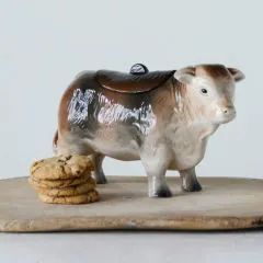 Biscuits and Gravy | Antique Farmhouse Cow Shaped Cookies, Ceramic Cow, Cow Cookies, Ceramic Cookie Jar, Into The West, Biscuits And Gravy, Kitchen Shop, Creative Co Op, Homemade Cookies