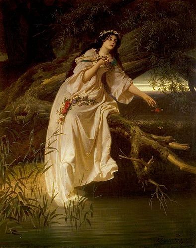 Ferdinand Piloty II - Ophelia | Pre raphaelite paintings, Pre raphaelite art, Art uk Ophelia Painting, Hamlet And Ophelia, Pre Raphaelite Art, Royal Shakespeare Company, John Everett Millais, River Painting, Mermaid Aesthetic, Vintage Mermaid, Occult Art