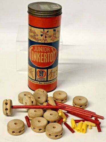 Vintage 1953 Spalding JUNIOR TINKERTOY Building Set Childrens Wood Toy Canister | eBay 1960s Toys Remember This, Vintage Toys 1800s, Vintage Wooden Toys, Antique Toys Vintage, 70s Toys Childhood Memories 1970s, 1970s Childhood Nostalgia, Vintage Toys 1970s 1960s, Vintage Toys 1960's 1950s, Nostalgia 1970s