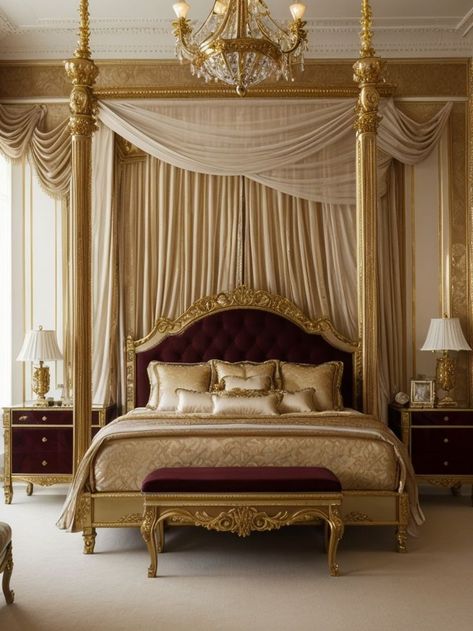 Velvet Canopy Bed, Mirrored Vanity, Bedroom Aesthetics, Luxury Room Bedroom, Crystal Chandeliers, King Bedroom, Elegant Bedroom, Luxury Rooms, Canopy Bed