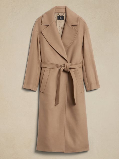 Pura Oversize Wool-Cashmere Wrap Coat | Banana Republic Taupe Wool Coat, How To Have Style, Winter Coats For Women, My Chic Obsession, Wool Wrap Coat, Beige Coat, Build A Wardrobe, Long Coats, Cashmere Wrap