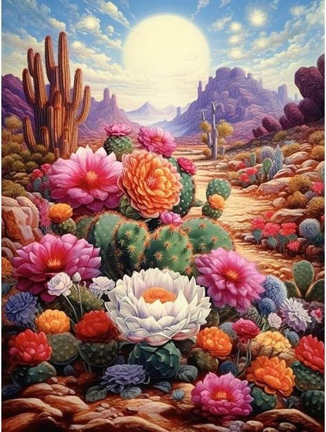 Amazon.com: Acudotr Diamond Painting Kits for Adults, 5D DIY Diamond Art Kits for Beginners, Full Drill Diamond Painting Kits for Home Wall Decor, Desert Cactus Flowers, 12x16 Inch : Arts, Crafts & Sewing Cactus Flower Painting, Diy Embroidery Art, Diamond Dots, Diamond Art Kits, Hur Man Målar, Plant Painting, Art Kits, Flower Canvas, Frames For Canvas Paintings