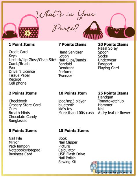 Ticket Template Printable, What's In My Purse, Mom Things, Purse Game, In My Purse, Pads Tampons, Baby Printables, Whats In Your Purse, Mirror Nails