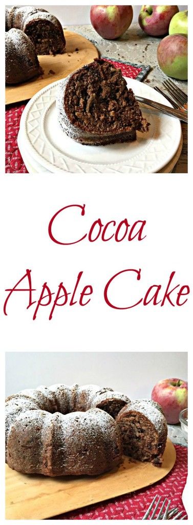 Fresh apples, chocolate and spices make a perfect cocoa apple cake. This is a moist, dense and delicious chocolate cake. Maple Buttercream, Chocolate Apple, Delicious Chocolate Cake, Cocoa Cake, Chocolate Apples, Apple Dessert Recipes, Tasty Chocolate Cake, Pot Luck, Buttercream Icing