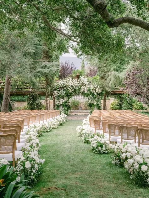 A Wedding With a Reception Runway and Silent Disco Garden Wedding Aisle, Bahama Wedding, Montecito California, Silent Disco, Wedding Isles, Aisle Flowers, Secret Garden Wedding, Garden Weddings Ceremony, Jekyll Island