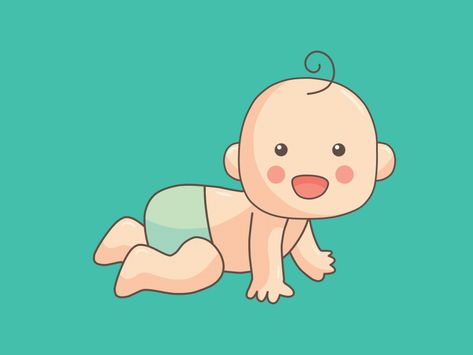 Baby Crawl Cycle by ahmed mohamed Baby Crawling Drawing, Fiverr Profile, Baby Crawling, Cartoon Drawing Tutorial, Boy Gif, Baby Illustration, Crawling Baby, Animated Animals, Cartoon Background