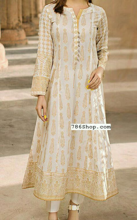 Lawn Kurti, Pakistani Dresses Online, Frock Fashion, Emmanuelle Alt, Designer Kurti Patterns, Ritu Kumar, Long Kurti Designs, Style Guru, Pakistani Fashion Casual