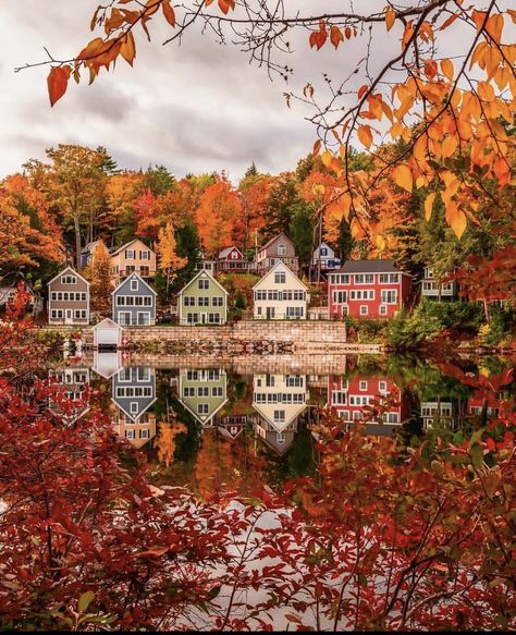 Maine Aesthetic, Studera Motivation, Herbst Bucket List, Lake Winnipesaukee, England Photography, New England Fall, Autumn Foliage, Autumn Scenes, Autumn Scenery