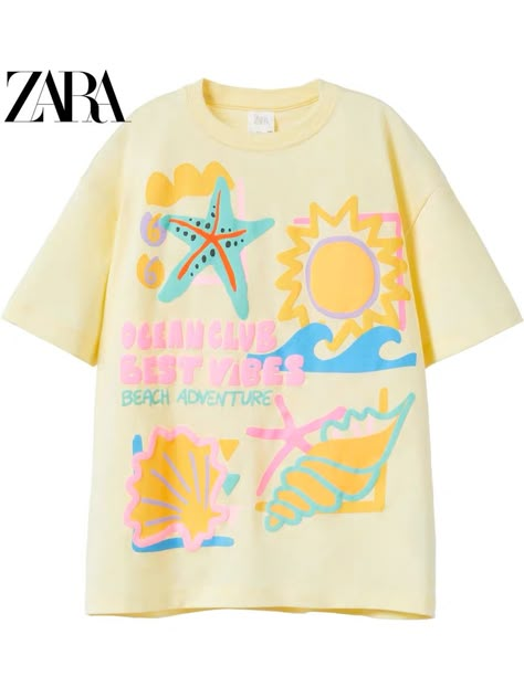 Preppy Shirt, T Shirts For Girls, Zara Girl, Zara Shirt, Cute Preppy Outfits, Zara Kids, Birthday Wishlist, Nalu, Clothespins