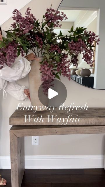 How To Decorate A Console Table, How To Style A Console Table, Fall Stems, Fall Stem, Table Color, Living Room Inspiration, Autumn Home, So Excited, Console Table