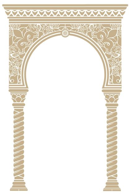 Islamic Door, Ambience Decor, Wedding Illustration Card, Digital Graphics Art, Indian Wedding Invitation Card Design, Arch Frame, غلاف الكتاب, Mughal Art Paintings, Digital Invitations Wedding