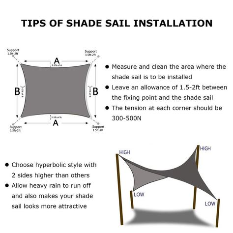 Shade Sail Installation, Sun Sails, Sail Canopy, Sail Canopies, Sun Shade Sail, Building A Pergola, Diy Shades, Square Shades, Sun Sail Shade