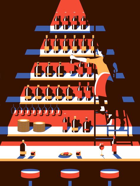 Jeremy Booth's cartoonish style of illustration is guaranteed to brighten your day | Creative Boom Illustration Career, Scene Illustration, Life Cover, Graphic Design Blog, Creative Careers, Wine Art, Pop Design, Design Milk, Flat Illustration