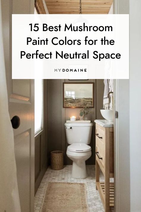 Best Mushroom Paint Colors, Neutral Bathroom Colors, Small Bathroom Paint Colors, Taupe Bathroom, Tan Paint Colors, Taupe Paint Colors, Warm Neutral Paint Colors, Small Bathroom Paint, Brown Paint Colors