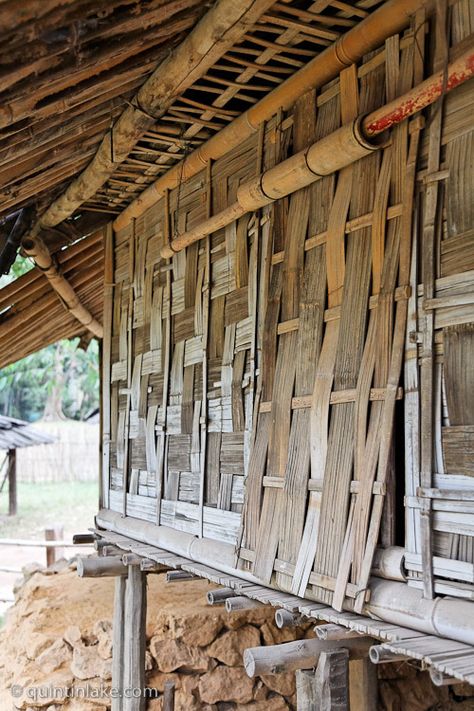 Woven Bamboo window, Yao Ho Granary, Vietnamese Museum of Ethnology, Hanoi Vietnamese House, Vietnam House, Bamboo Joints, Vietnamese Architecture, Bamboo Window, Stilt Home, Stilt House, Bamboo Roof, Window Architecture