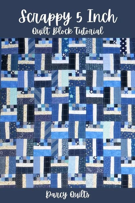 Scrappy 5 Inch Quilt Block Tutorial #scrapquilt #scrappyquilting #tutorial Quilts With 5 Inch Squares, 5 Inch Quilt Blocks, 5 Inch Square Quilt Patterns, Jelly Roll Patterns, Free Pdf Sewing Patterns, Scrappy Quilt Patterns, Charm Quilt, Scrap Quilt Patterns, Scrap Quilt