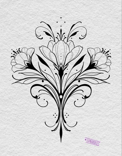 Art Deco Tattoo, Art Nouveau Tattoo, Nouveau Tattoo, Floral Tattoo Design, Mandala Tattoo Design, Tattoo Art Drawings, Spine Tattoos, Flower Tattoo Designs, Mandala Tattoo