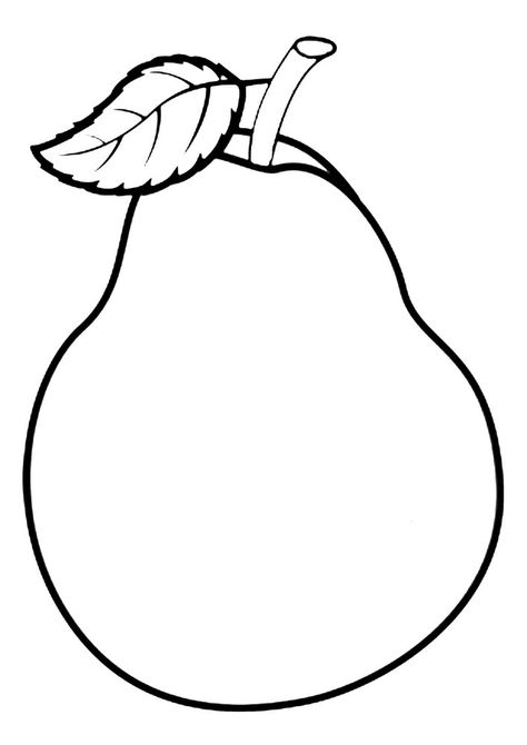 Pear Coloring Pages to print Pear Coloring Page, Pear Template, Outline Pictures, Pear Art, Fruit Coloring Pages, Outline Images, Job Ideas, Preschool Education, Apple Pear