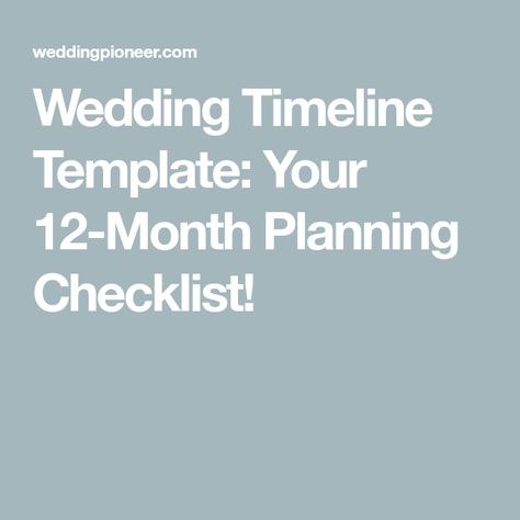 Wedding Timeline Template: Your 12-Month Planning Checklist! Wedding Timeline 12 Month, Month Planning, Wedding Timeline Template, Day Planning, Timeline Template, Wedding Schedule, Wedding Planning Timeline, Marriage License, Wedding Order