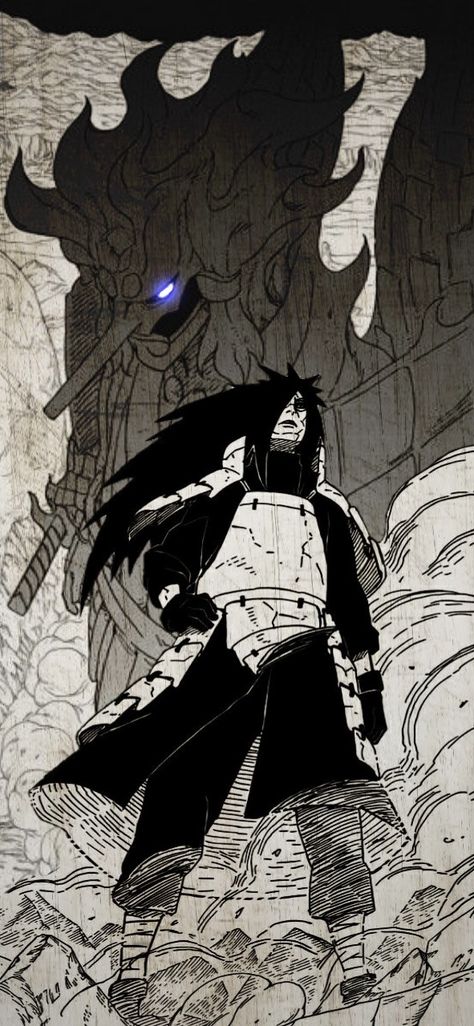 Madara Uchiha Black And White, Madara Manga Panel, Madara Uchiha Manga, Madara Manga, Madara Uchiha Wallpapers, Madara Wallpaper, Gorp Core, Naruto Tattoo, Black And White Wallpaper