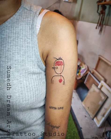 Open Minded Tattoo, Open Mind Tattoo, Heart And Mind Tattoo, Confused Tattoo, Think Tattoo, Awesome Tattoo, Elegant Tattoos, Tattoo Work, Book An Appointment