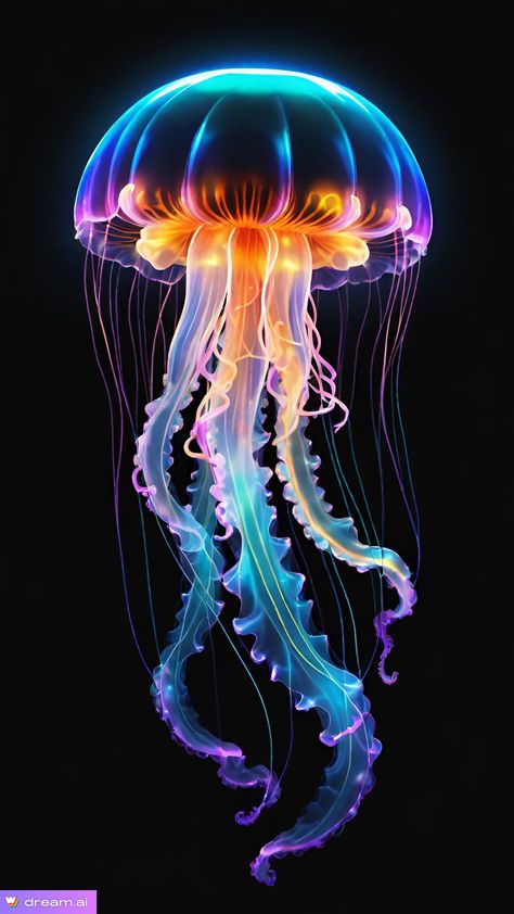 Glowing Jellyfish Wallpaper, Octopus Photography Underwater, Jellyfish Species, Jellyfish Pictures, Jellyfish Photography, Watercolor Jellyfish, Underwater Portrait, Sea Creatures Art, Jellyfish Painting