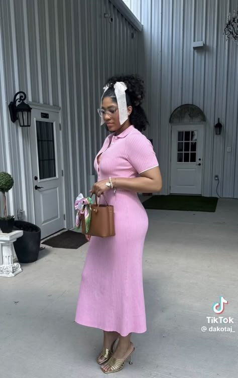 Church Outfit Ideas Black Women, Cogic Church Outfits, Pink Church Outfits, Modest Pink Outfits, Pink Modest Outfits, Cute Pentecostal Outfits, Baddie Church Outfits, Classy Church Outfits, Modest Cute Outfits