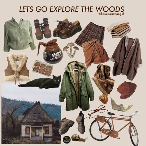 𝓵𝓲𝓿𝓮𝓵𝔂 on Instagram: “i have always wanted to go exploring in the woods behind my house but i been too afraid !! 🦅” Woodsy Cottage, Adventure Core, Skateboard Style, Evermore Folklore, Academia Outfits, Dark Academia Fashion, Academia Fashion, Look Retro, Estilo Punk