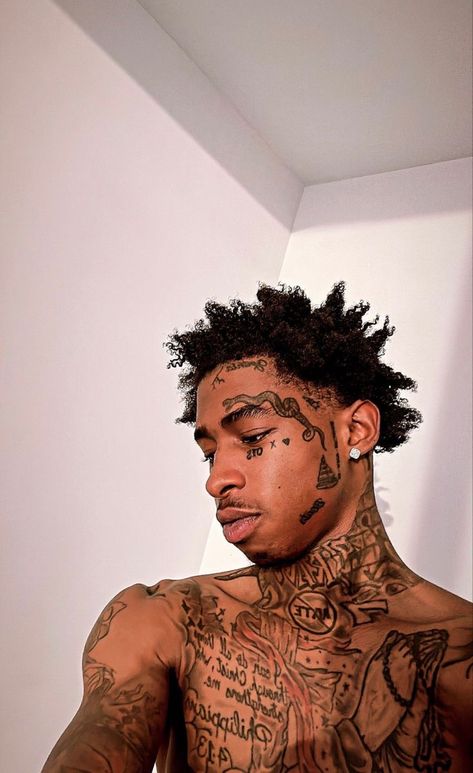 Front Neck Tattoo For Guys, Mens Face Tattoos, Teen Tattoos, Face Dermal, Hood Neck Tattoo For Guys, Calf Sleeve Tattoo, Front Neck Tattoo, Black Men Tattoos, Face Tats