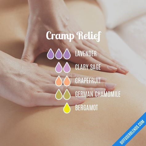 Essential Oils For Cramps, Essential Oil Menstrual Cramps, Cramp Relief, Essential Oil Roller Bottle Recipes, Essential Oil Combinations, Doterra Essential Oils Recipes, Essential Oil Diffuser Blends Recipes, Essential Oil Remedy, Essential Oils Guide