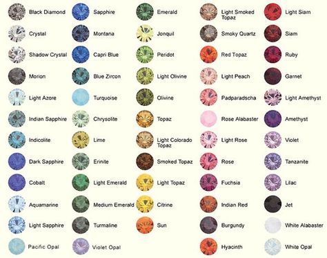 stone names - Google Search Precious Stones Chart, Gemstones Chart, Materi Bahasa Jepang, Red Topaz, Blue Choker, Gem Names, Light Amethyst, Platinum Wedding, Swarovski Crystal Necklace