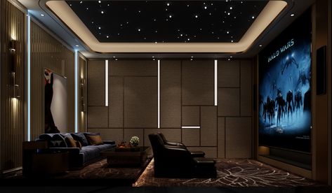 Home Theatre Room Ideas Interior Design, Home Theater Ideas Luxury, Small Home Theatre, Projector Room, Home Theatre Room Ideas, Comfy Room Ideas, Lighting Design Theatre, Theatre Room Ideas, Home Theater Lighting