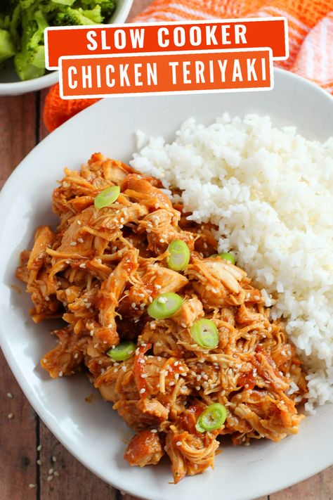 Slow Cooker Chicken Teriyaki, Crockpot Teriyaki Chicken, Crockpot Teriyaki, Teriyaki Chicken Crock Pot, Slow Cooker Teriyaki Chicken, Slow Cooker Teriyaki, Chicken Teriyaki Recipe, Chicken Teriyaki, Simple Chicken