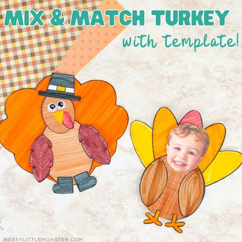 Turkey Craft Template, Community Helpers Crafts, Turkey Template, Fun Thanksgiving Crafts, Thanksgiving Crafts Preschool, Turkey Coloring Pages, Turkey Crafts, Thanksgiving Craft, Turkey Craft