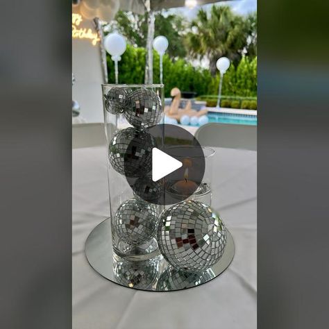 Disco Ball Centerpiece Ideas, Disco Centerpieces, Disco Ball Centerpieces, Disco Ball Centerpiece, Trivia Night, Disco Balls, Centerpiece Ideas, Disco Party, Disco Ball