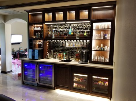 Indoor Bars For Home, Freestanding Bar, Modern Home Bar Designs, Rustic Basement Bar, Bar Design Ideas, Home Bar Plans, Basement Bar Plans, Basement Bar Design, Inside Bar