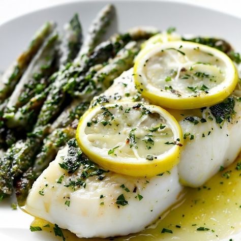 Lemon Herb Cod Loin Recipe - Instacart Cod Loin Recipes Air Fryer, Atlantic Cod Loin Recipes, Lemon Garlic Cod Recipes, Lemon Caper Cod, Cod Loin Recipes, Party Entrees, Fish Recipes Healthy, Lemon Herb, Fancy Party