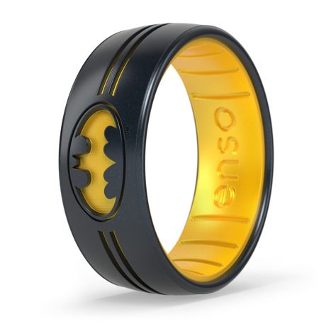 Batman Wedding Rings, Batman Ring, Enso Rings, Batman Wedding, Dc Collection, Dc Comics Collection, Batman Stuff, Geek Tattoo, Before The Dawn