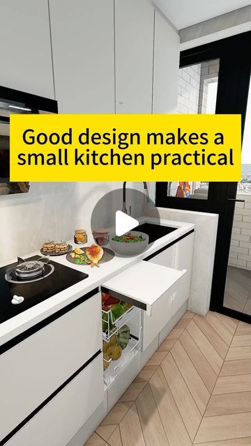 CS Home on Instagram: "Good design makes a small kitchen practical. #kitchen #kitchendesign #kitchendecor #kitchentrends #kitchenremodel #kitchenideas #kitcheninspiration #kitchenmakeover #home #homedesign" Simple Small Kitchen Ideas Indian Without Chimney, Practical Small Kitchen, Easy Clean Kitchen Design, Practical Kitchen Layout, Kitchen Interior For Small Spaces, Tiny Home Kitchen Design, Space Saver Kitchen Ideas, Small Apartment Kitchens, Kuhinje Ideas Inspiration