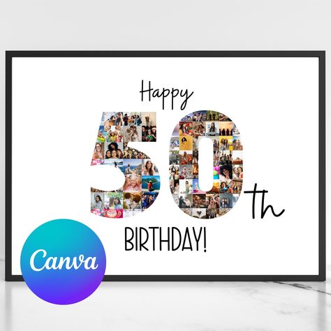 Thanks for the kind words! ★★★★★ "Really cool idea. This was super easy to do with the canva account and I enjoyed editing this myself. I hope my mom will love it! Will definitely purchase again from this shop. THANK YOU. :)))" Elza R. https://etsy.me/447LkUg Photo Number Collage, 70th Birthday Ideas For Mom, Photo Collage Ideas, Number Photo Collage, Number Collage, Birthday Photo Collage, Collage Gift, Custom Birthday Gifts, Photo Collage Template