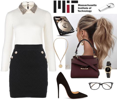 Felicity Smoak Outfits, Outfit Ideas For Office, Felicity Smoak, Preppy Fall, Outfit Maker, Outfit Shoplook, Office Casual, Dc Comics, Christian Louboutin