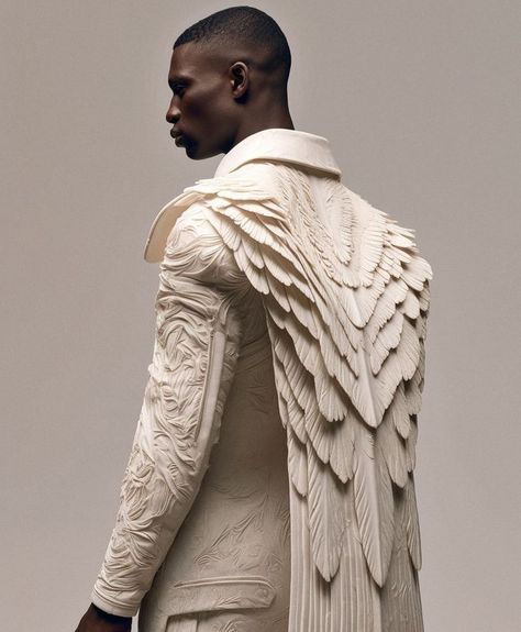 Men Dresses For Wedding, Creative Mens Fashion, Avant Garde Menswear, Angelic Outfits Male, Guys Wearing Dresses, Fantasy Mens Clothes, Futuristic Fashion Men, King Pose, Futuristic Fashion Male